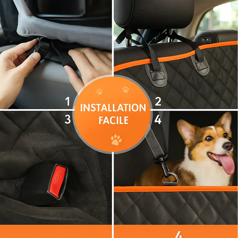 Housse de Siège Voiture pour Chien – Hammac Imperméable et Antidérapant