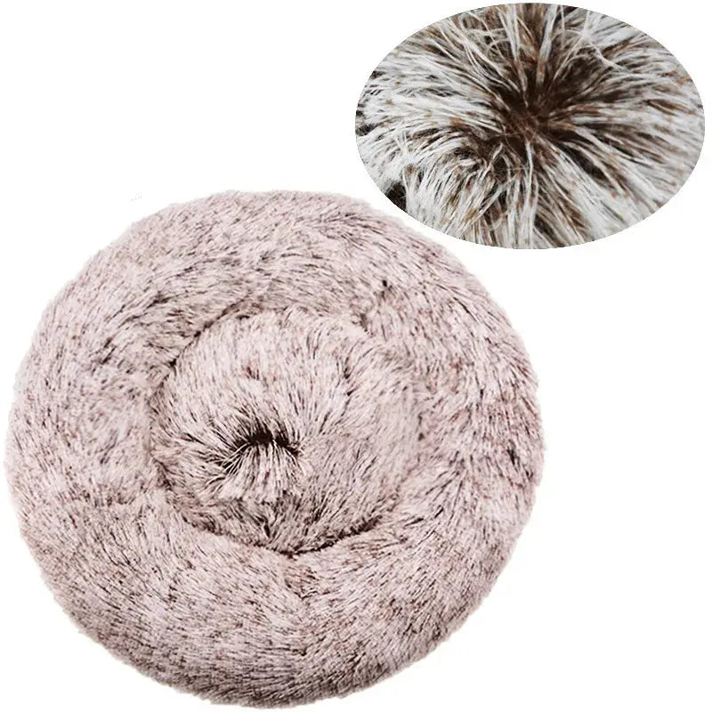 Cocon Moelleux – Panier Rond en Peluche pour Chats et Chiens